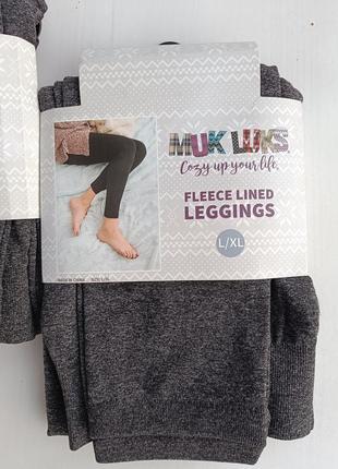Женские теплые леггинсы, лосины на флисе от muk luks размер л/мин.
в наличии цвет синий и серый.4 фото