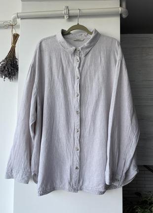 Сорочка бежева  оверсайз лляна george