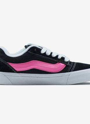 Кросівки vans knu skool black pink💕
