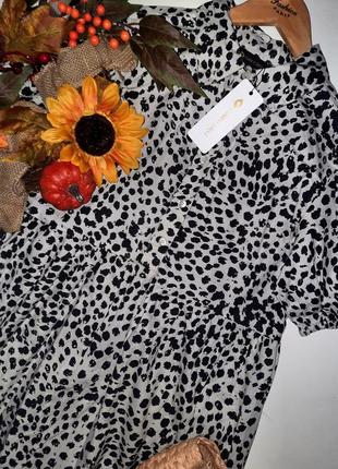 Идеальное новое ярусное платье леопардовый принт2 фото