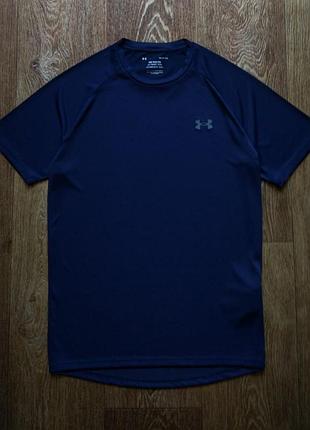 Синяя мужская спортивная футболка under armour размер s-m