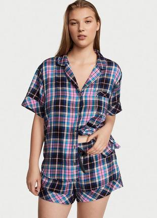 Victoria ́s victorias secret віктория сикрет піжама, костюм для дому flannel short pajama set1 фото