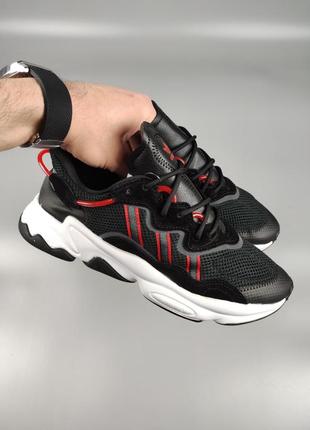 Кросівки adidas ozweego black&red6 фото