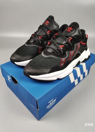 Кросівки adidas ozweego black&red10 фото