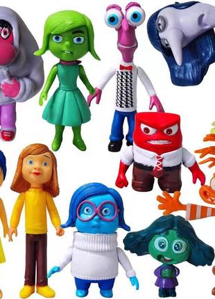 Думками навиворіт фігурки inside out набір іграшки головоломка 10 шт 4,3-12,5 см