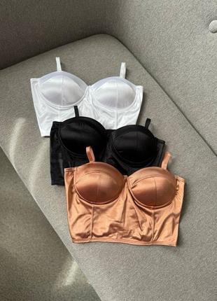 Атласні корсети-топи