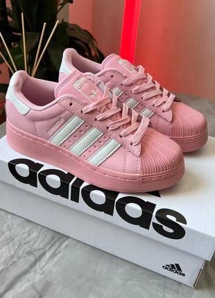 Кроссовки adidas superstar platform pink