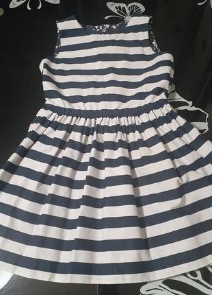 Двухстороннее платье в полоску из коттона