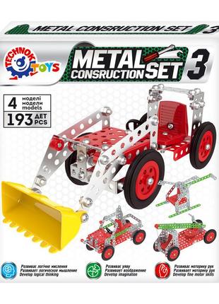 Конструктор металлический "юный мастер технок" 6412txk