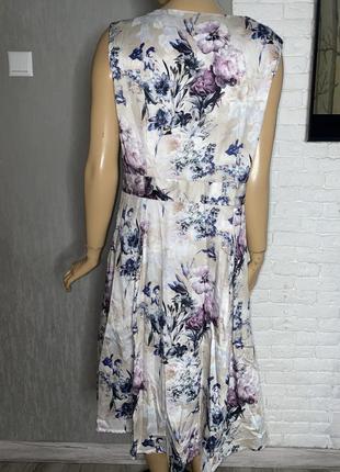 Платье в цветочное платье laura ashley, xxxl 54р2 фото