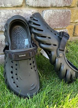 Echo clog black кроксы сабо crocs лидер продаж crocs crocs echo clog