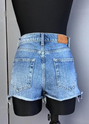 Женские шорты джинсовые короткие винтаж ретро летние женская женский синие голубые высокая посадка4 фото