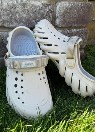 Echo clog bone кроксы сабо унисекс crocs echo clog bone беж лидер продаж