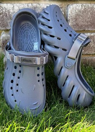 Echo clog navy кроксы сабо crocs echo clog navy лидер продаж crocs echo clog navy синие