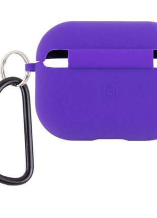 Силиконовый футляр с микрофиброй для наушников airpods pro 2, фиолетовый / ultra violet2 фото