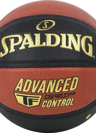 М'яч баскетбольний spalding advanced grip control чорний, помаранчевий уні 7