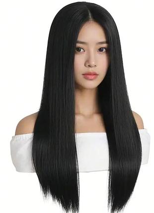 Новый парик (длинные, черные волосы)