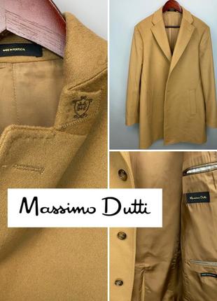 Massimo dutti mens wool/cashmere coat чоловіче пальто вовна/кашемір