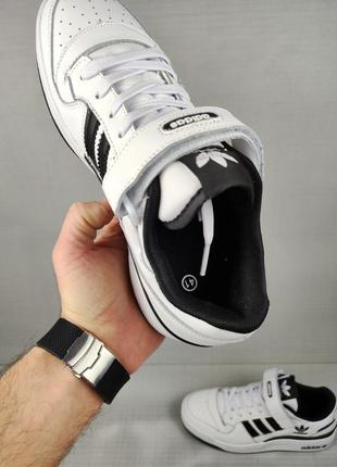 Кроссовки adidas forum low white&amp;black9 фото