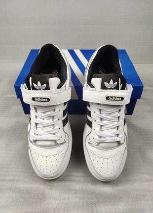 Кроссовки adidas forum low white&amp;black8 фото