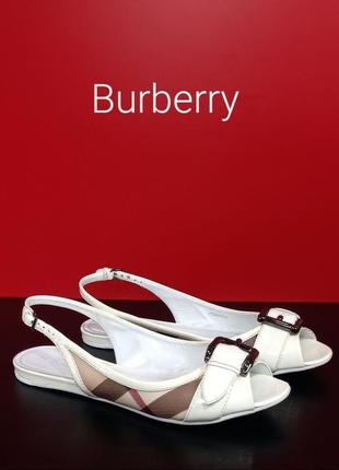 Шкіряні жіночі босоніжки burberry оригінал