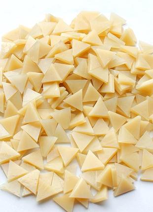 Набір шматочків мозаїки слюда форматреугольник 200 грам 240 шт колір абрикос бежевий