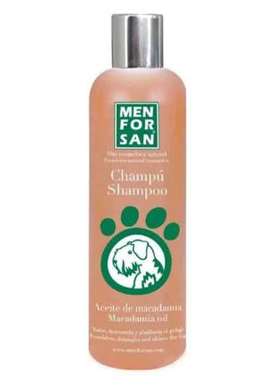 Шампунь menforsan macadamia oil для собак з олією макадамії 100 мл (8414580031071)