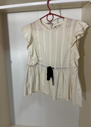 Блуза из льна зара