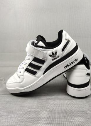 Кроссовки adidas forum low white&amp;black2 фото