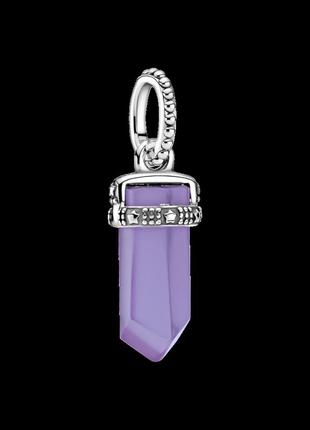 Серебряный шарм (подвеска) для браслета пандора  "пурпурный амулет" 399185c01