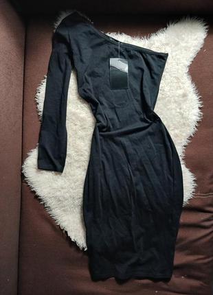 Чорна сукня, сукня з відкритою рукою1 фото
