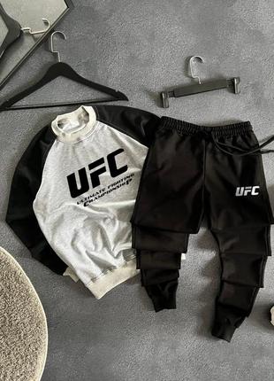 Свитшот кофта ufc + спортивные черные штаны, спортивный костюм премиум качества