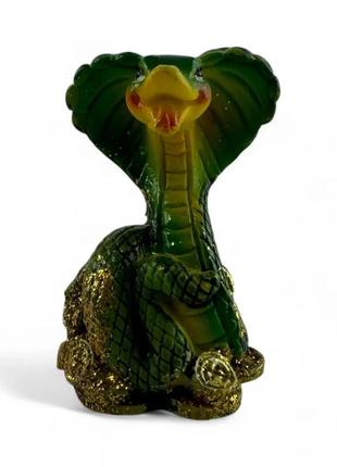 Статуетка змія-кобра з монетами (6х4х3 см)