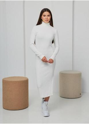 Сукня тепла, з ангори в рубчик,