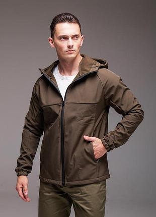 🥼 хакі куртка soft shell на флісі