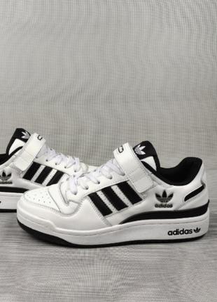 Кроссовки adidas forum low white&amp;black1 фото