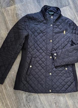 Черная стеганная куртка ralph lauren
