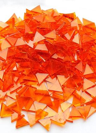 Набір шматочків мозаїки слюда форматреугольник 200 грам 240 шт колір апельсин