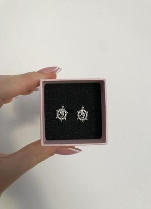 Серьги pandora серебро