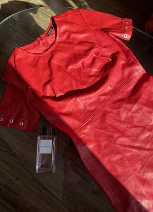 Сарафан платье из эко кожи сарафан bershka