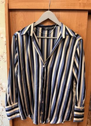 Атласна рубашка zara