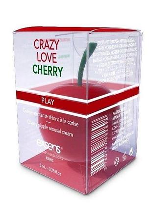 Возбуждающий крем для сосков exsens crazy love cherry (8 мл) с жожоба и маслом ши, съедобный
