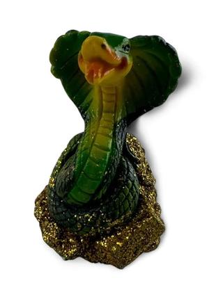 Статуетка змія-кобра з грошима (6х4х3 см)