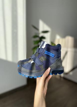Ботинки кожаные зимние оригинал ecco exostrike 761952 гг.31,35