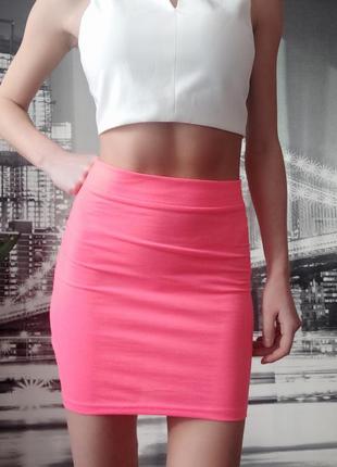 Новая яркая розовая юбка h&m3 фото