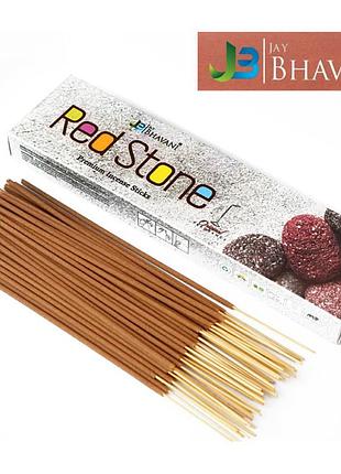 Jay bhavani red stone 90 грамм красный камень, ароматические палочки, масальные благовония