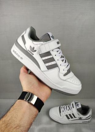 Кроссовки adidas forum low white&amp;gray6 фото
