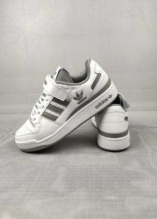 Кроссовки adidas forum low white&amp;gray2 фото