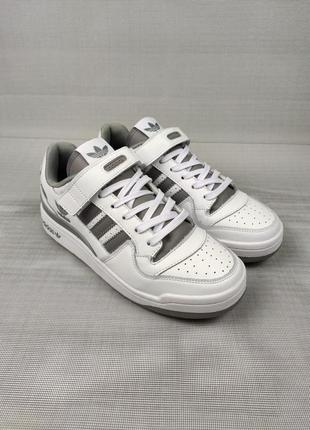 Кроссовки adidas forum low white&amp;gray5 фото