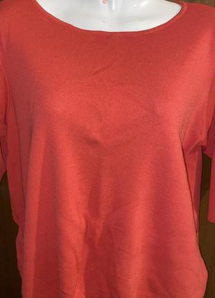 Червона кофта жіноча/ светр жіночий 3/4 рукав